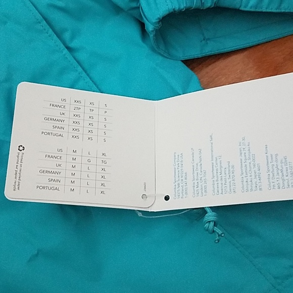 NWT Columbia Trail  Queen water resistant  jacket - Picture 5 of 8